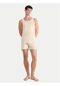 Sloggi Podkoszulek 10222292 Beżowy Regular Fit. Kolor: beżowy. Materiał: bawełna