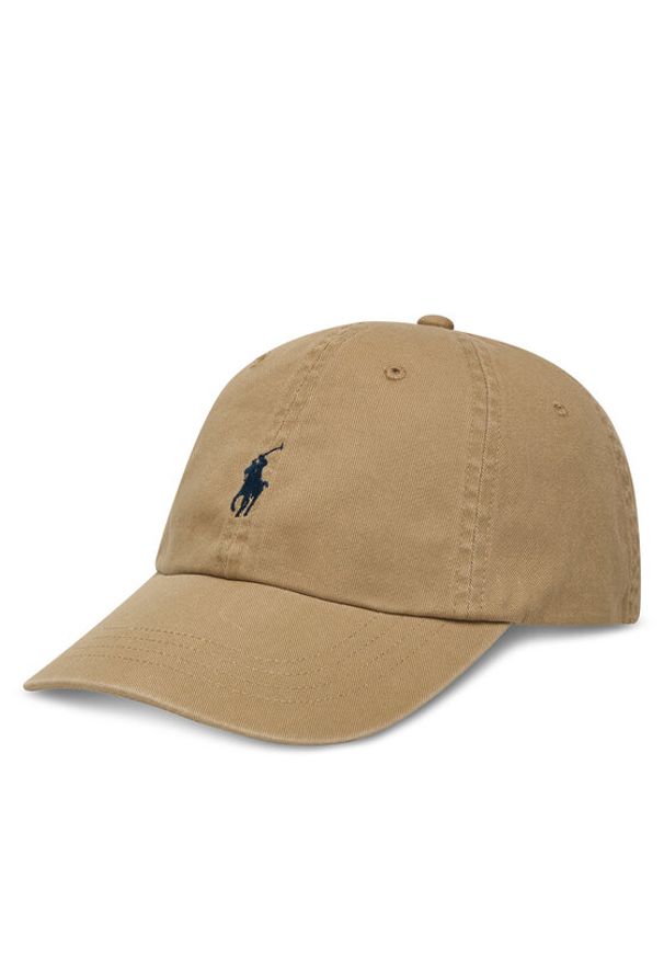 Polo Ralph Lauren Czapka z daszkiem 211912843020 Brązowy. Kolor: brązowy. Materiał: materiał, bawełna