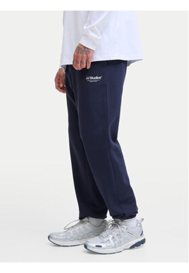 Jack & Jones Spodnie dresowe Kane Soho 12278943 Granatowy Regular Fit. Kolor: niebieski. Materiał: bawełna