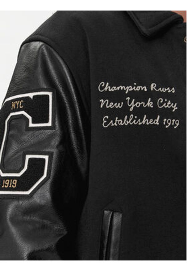 Champion Kurtka bomber 219993 Czarny Regular Fit. Kolor: czarny. Materiał: syntetyk