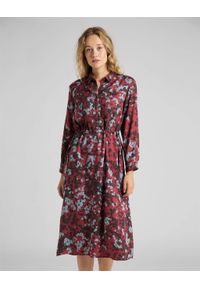 Lee - LEE LONG WORKER DRESS DAMSKA SUKIENKA RED OCHRE L50GGYOE 112111321