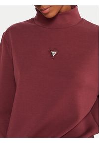 Guess Bluza Olympe V4YQ05 KCAY2 Bordowy Regular Fit. Kolor: czerwony. Materiał: syntetyk #4