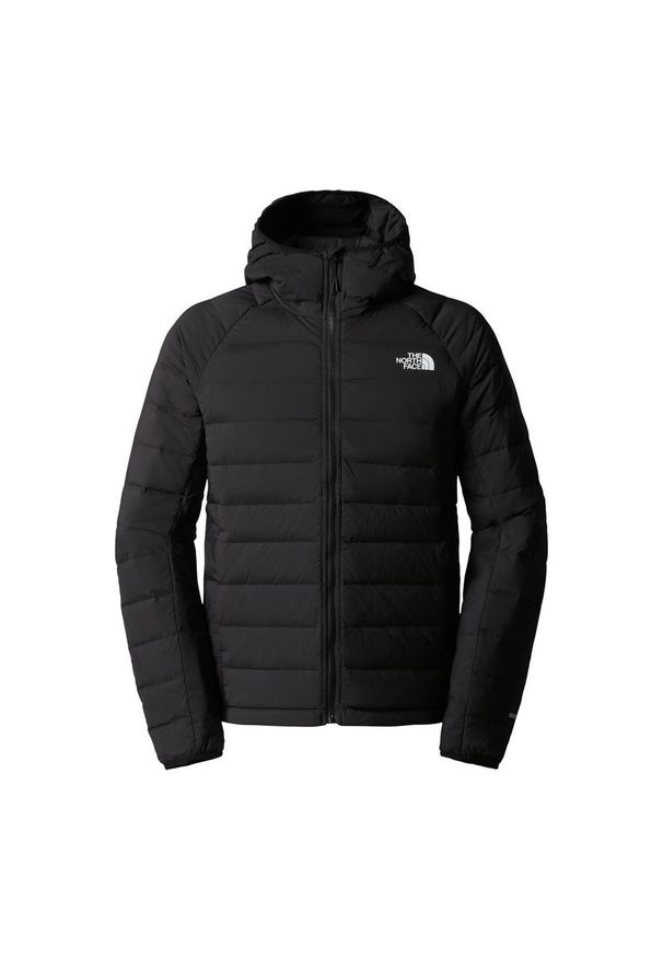 Kurtka turystyczna męska The North Face M Belleview Stretch Down Hoodie. Kolor: czarny. Sport: turystyka piesza