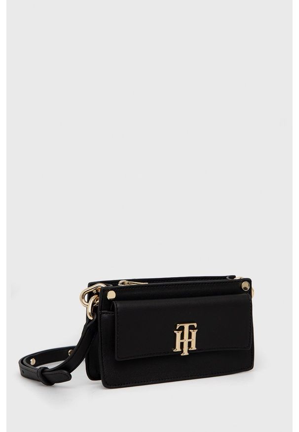 TOMMY HILFIGER - Tommy Hilfiger Torebka kolor czarny. Kolor: czarny
