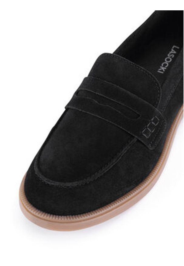 Lasocki Mokasyny WI16-POLO-03 Czarny. Kolor: czarny. Materiał: zamsz, skóra