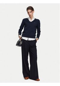 TOMMY HILFIGER - Tommy Hilfiger Sweter Jersy Wine WW0WW40098 Granatowy Regular Fit. Kolor: niebieski. Materiał: bawełna #2