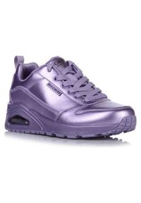 skechers - Buty do chodzenia damskie Skechers Uno Galactic Gal. Kolor: fioletowy. Materiał: materiał, syntetyk. Szerokość cholewki: normalna. Sport: turystyka piesza