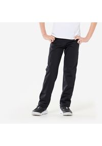DOMYOS - Spodnie dresowe dla dzieci Domyos. Kolor: czarny. Materiał: materiał, poliester. Sport: joga i pilates