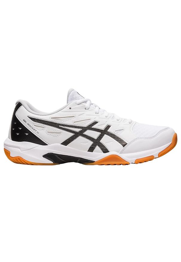 Buty halowe Asics Gel-Rocket 11. Zapięcie: sznurówki. Kolor: szary, wielokolorowy, biały. Materiał: materiał, syntetyk. Szerokość cholewki: normalna