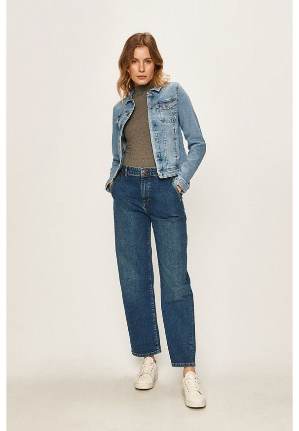 only - Only - Kurtka jeansowa. Okazja: na co dzień. Kolor: niebieski. Materiał: jeans. Styl: casual
