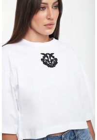 Pinko - T-shirt damski z logo Borghetto PINKO #1