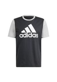 Adidas - Koszulka męska adidas Essentials Single Jersey Big Logo Tee. Kolor: wielokolorowy, czarny, szary. Materiał: jersey