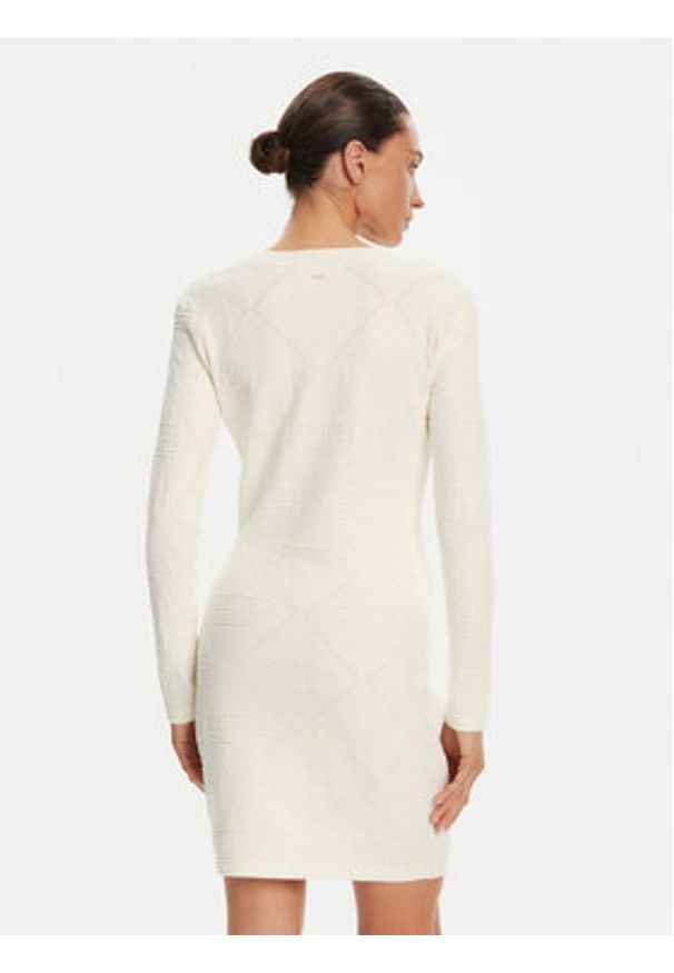 Gaudi Sukienka dzianinowa 421FD13005 Biały Regular Fit. Kolor: biały. Materiał: wiskoza
