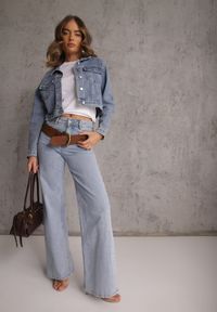 Renee - Biały T-shirt z Bawełny Ozdobiony Cyrkoniami Kallochis. Kolor: biały. Materiał: bawełna. Wzór: aplikacja #3