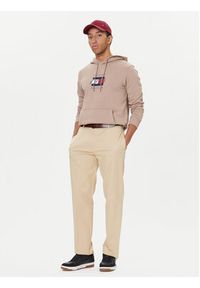 TOMMY HILFIGER - Tommy Hilfiger Bluza Linear Flag MW0MW41332 Beżowy Regular Fit. Kolor: beżowy. Materiał: bawełna