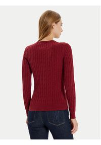 GANT - Gant Kardigan 4800103 Czerwony Slim Fit. Kolor: czerwony. Materiał: bawełna