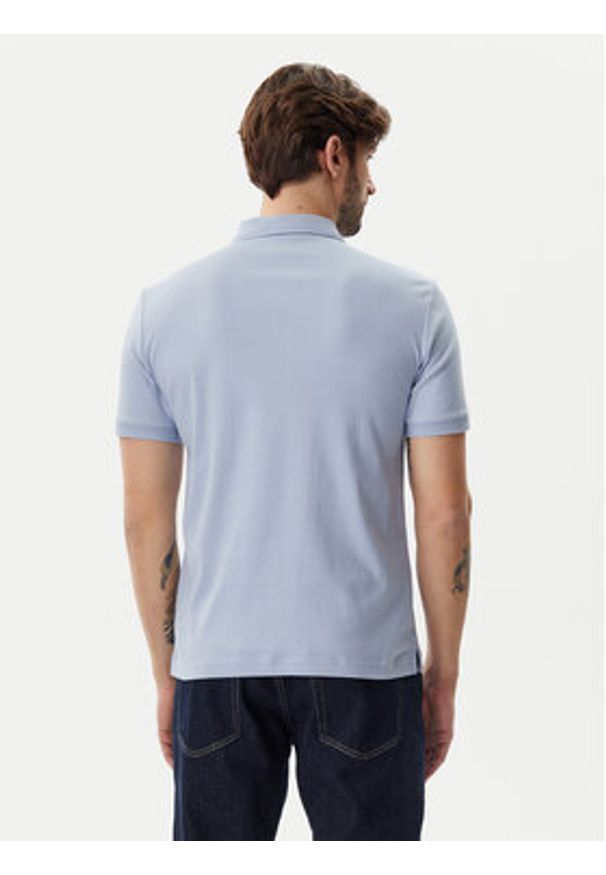 Calvin Klein Polo K10K114135 Błękitny Regular Fit. Typ kołnierza: polo. Kolor: niebieski. Materiał: bawełna