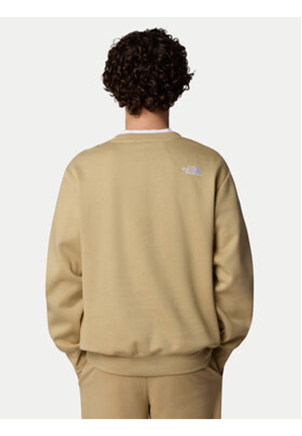 The North Face Bluza Essential NF0A89ET Beżowy Relaxed Fit. Kolor: beżowy. Materiał: bawełna, syntetyk