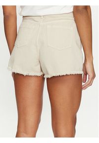 TwinSet - TWINSET Szorty jeansowe 241TT2382 Beżowy Straight Fit. Kolor: beżowy. Materiał: bawełna