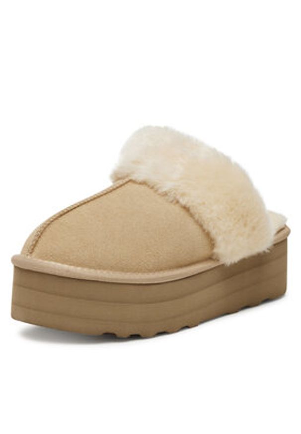 DeeZee Kapcie DZ-AW12 Beżowy. Kolor: beżowy. Materiał: materiał