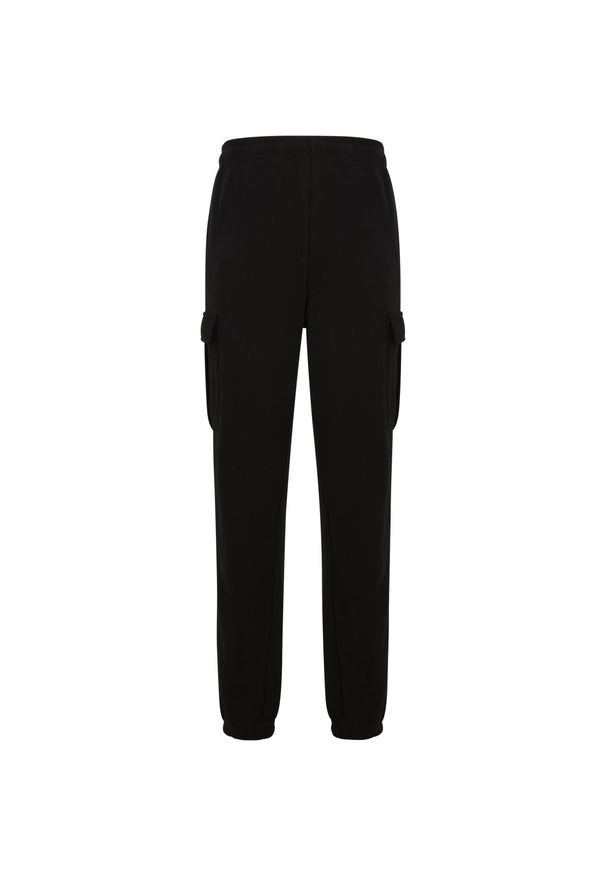 Spodnie dresowe Cargo Urban Classics Light Terry. Kolor: czarny. Materiał: dresówka. Sport: bieganie