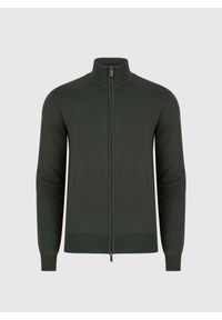 Pako Lorente - PAKO LORENTE - Zielony rozpinany sweter męski. Okazja: na co dzień. Kolor: szary, zielony. Materiał: poliamid, wiskoza. Wzór: gładki. Sezon: jesień. Styl: casual #4