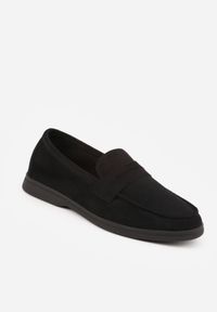 Born2be - Czarne Klasyczne Mokasyny VICES z Imitacji Zamszu ze Skórzaną Wkładką Haliris. Okazja: na co dzień. Kolor: czarny. Materiał: zamsz, skóra. Styl: klasyczny #5