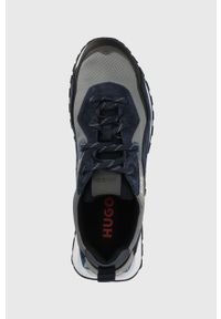 Hugo - HUGO sneakersy Cubite 50471233.069 kolor granatowy. Nosek buta: okrągły. Zapięcie: sznurówki. Kolor: niebieski. Materiał: guma #2