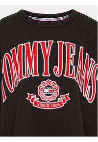 Tommy Jeans Curve Bluza Varsity DW0DW15701 Czarny Oversize. Kolor: czarny. Materiał: syntetyk #3