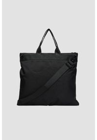 Aeronautica Militare - AERONAUTICA MILITARE Czarna męska torba sportowa. Kolor: czarny. Wzór: aplikacja #4