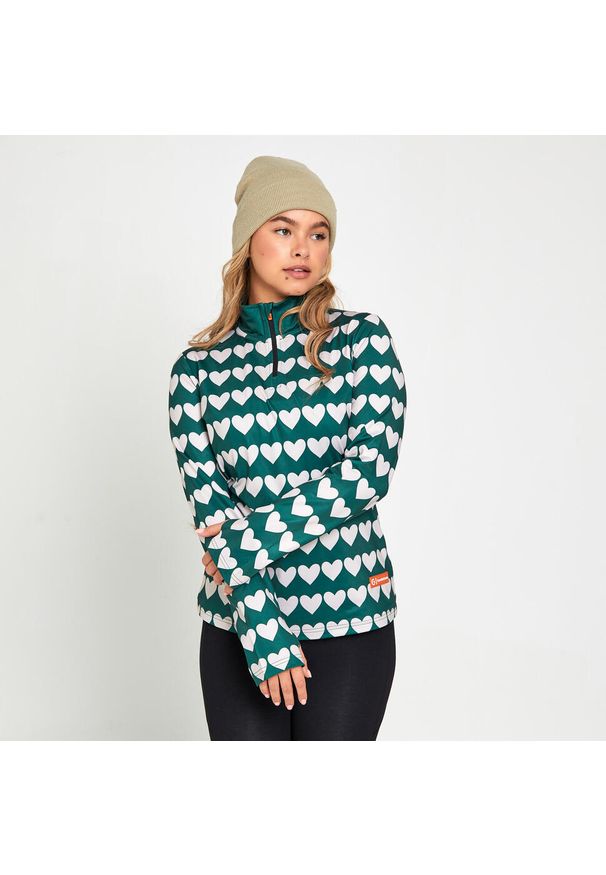GARETH & LUCAS - Bluza narciarska Damska Gareth & Lucas Ninety-Three. Kolor: wielokolorowy, biały, zielony. Materiał: poliester, elastan. Sezon: zima. Sport: narciarstwo