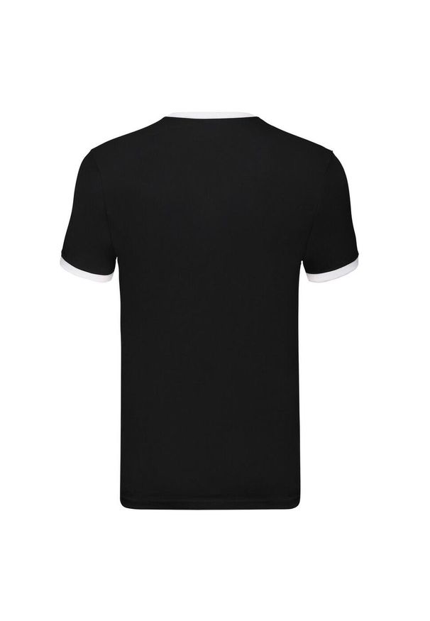 FRUIT OF THE LOOM - T-shirt Męski Ringer. Kolor: biały, wielokolorowy, czarny