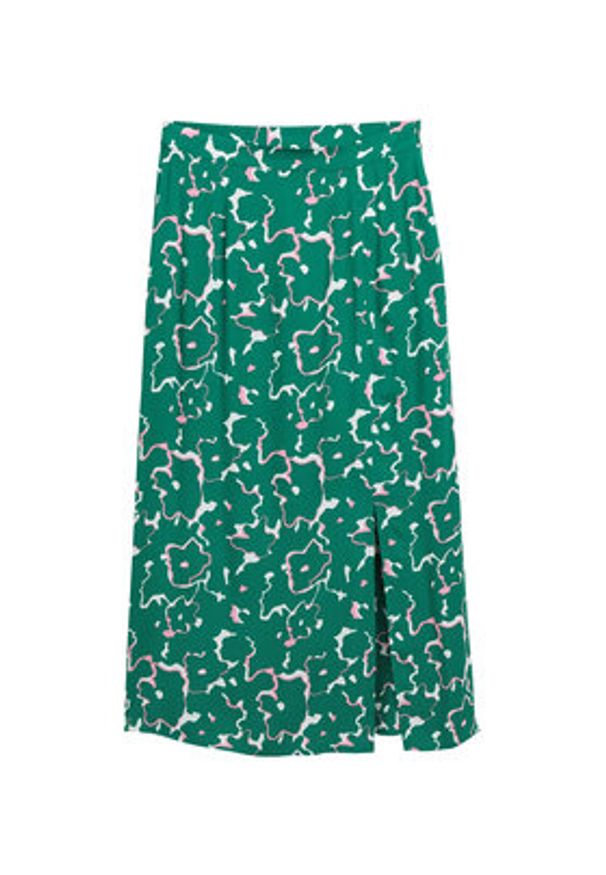 Tom Tailor Denim Spódnica midi 1045505 Zielony Regular Fit. Kolor: zielony. Materiał: wiskoza