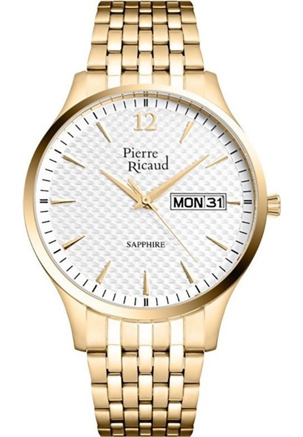 Zegarek Pierre Ricaud Zegarek męski Pierre Ricaud P91093.1153Q złoty. Kolor: złoty
