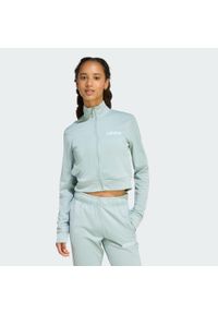 Adidas - Dres Glam. Kolor: zielony. Materiał: dresówka. Wzór: haft. Sport: fitness #1