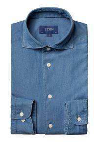 Eton - ETON - Koszula. Typ kołnierza: kołnierzyk klasyczny. Kolor: niebieski. Materiał: materiał. Długość rękawa: długi rękaw. Długość: długie. Wzór: gładki. Styl: klasyczny #3