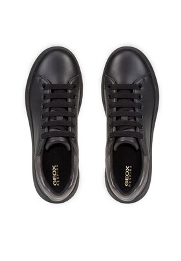 Geox Sneakersy D Spherica EC4.1 D45TCD 085NF C9B1G Czarny. Kolor: czarny. Materiał: skóra