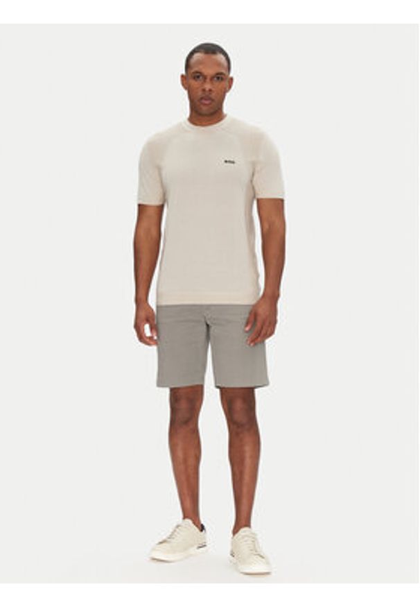 BOSS T-Shirt Momentum 50520683 Beżowy Regular Fit. Kolor: beżowy. Materiał: bawełna