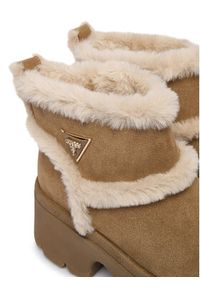 Guess Botki FLFBRD ESU10 Beżowy. Kolor: beżowy. Materiał: skóra, zamsz