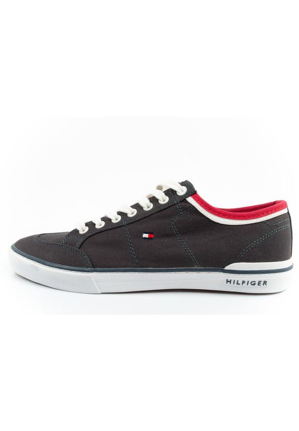 TOMMY HILFIGER - Buty sportowe trampki do chodzenia męskie Tommy Hilfiger. Kolor: niebieski. Materiał: materiał. Szerokość cholewki: normalna. Sport: turystyka piesza