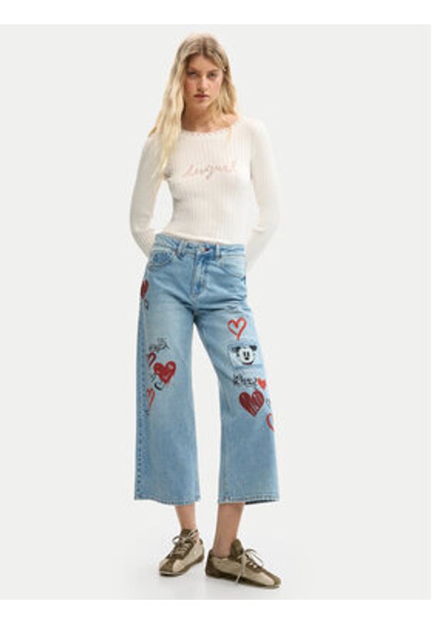 Desigual Jeansy Herry 26SWDD16 Niebieski Straight Fit. Kolor: niebieski