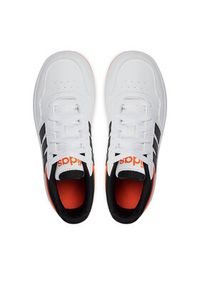 Adidas - adidas Buty Hoops IG3828 Biały. Kolor: biały. Materiał: skóra