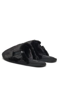 Calvin Klein Jeans Kapcie Hotel Slipper Fur After Glow YW0YW01593 Czarny. Kolor: czarny. Materiał: materiał #4