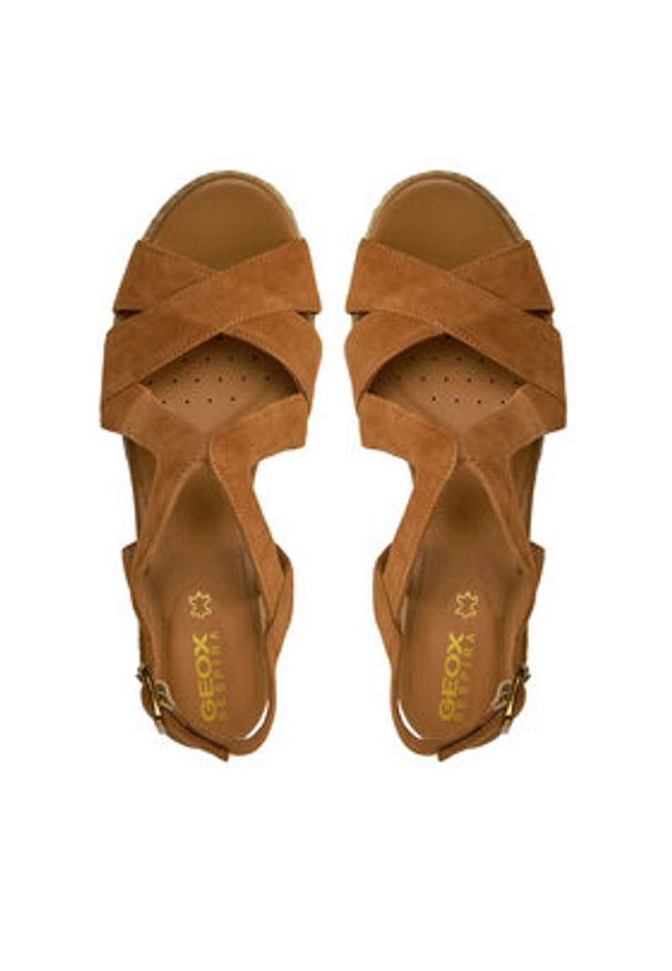 Geox Espadryle D Ponza D35GVC 00021 C6001 Brązowy. Kolor: brązowy. Materiał: skóra, zamsz