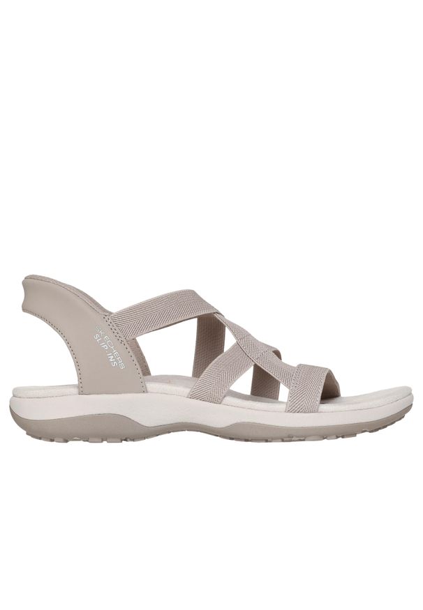 skechers - Sandały damskie Skechers Reggae Slim Stretch Flex. Kolor: beżowy. Sezon: lato