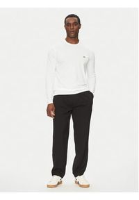 Lacoste Longsleeve TH6712 Biały Regular Fit. Kolor: biały. Materiał: bawełna. Długość rękawa: długi rękaw