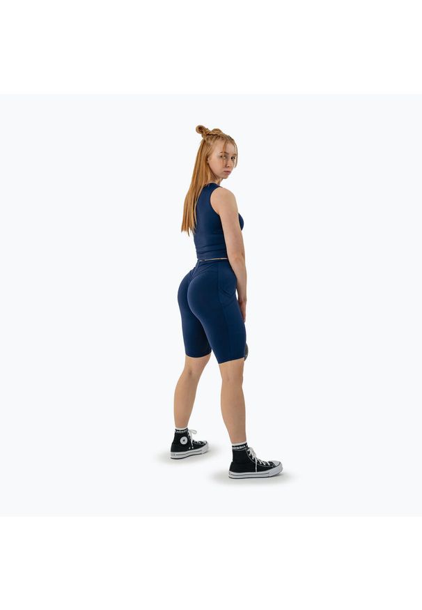 Top treningowy damski NEBBIA Snatched. Kolor: niebieski. Sport: fitness