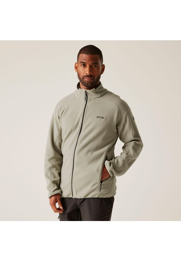 Regatta - Hadfield Męski polar do chodzenia z pełnym zamkiem błyskawicznym. Kolor: pomarańczowy. Materiał: polar. Sport: turystyka piesza