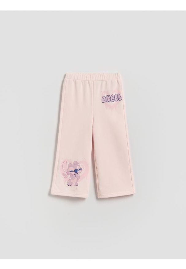 Reserved - Spodnie dresowe Lilo i Stitch - pastelowy róż. Kolor: różowy. Materiał: dresówka