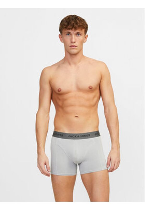 Jack & Jones - Jack&Jones Komplet 3 par bokserek Yannick 12252801 Szary. Kolor: szary. Materiał: bawełna, wiskoza